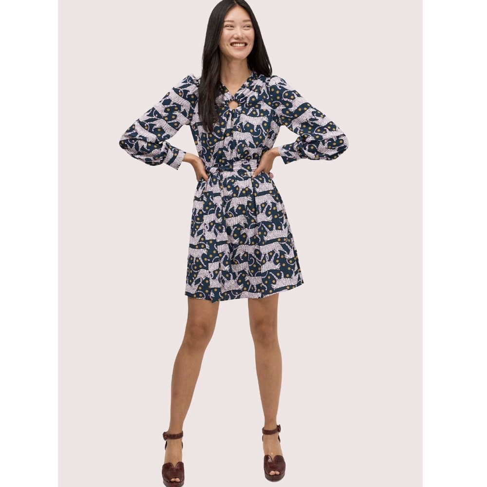 NWT Kate Spade Panther Dot Mini Dress in Hot Springs, Size XL